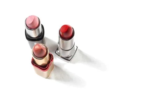 Make up cosmetics isolated on white background Stock Photos