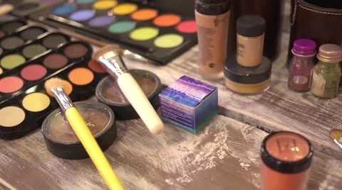 Make-up cosmetics tools Stock Footage 43538425