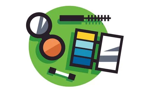 Make up cosmetics tools Stock Illustration