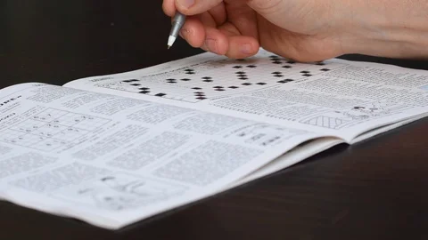 Make a crossword puzzle 2 Stock Footage