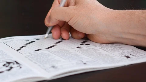 Make a crossword puzzle 4 Stock Footage 129315724