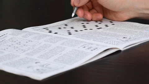 Make a crossword puzzle Stock Footage 129315235