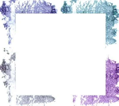 Make up crushed eyeshadow frame with blank space for text Stock Photos