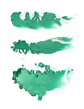 Make up crushed green eyeshadow Stock Photos