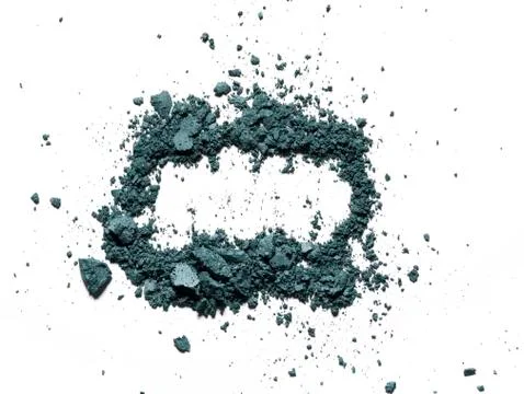 Make up crushed green eyeshadow Stock Photos