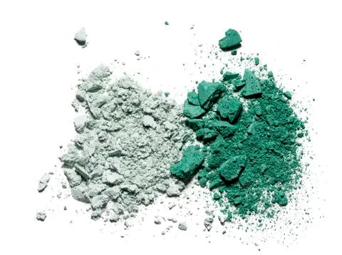 Make up crushed green eyeshadow Stock Photos