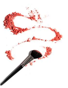 Make up crushed rouge Stock Photos