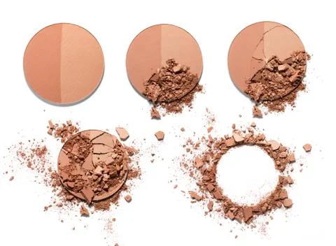 Make up crushed two-tone powder Stock Photos