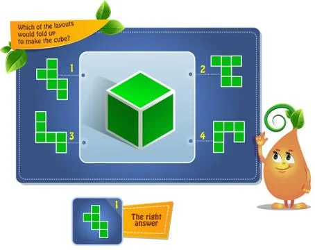 Make the cube  puzzle Stock Illustration