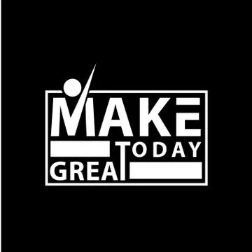 Make to day Lettering Illustrazione stock