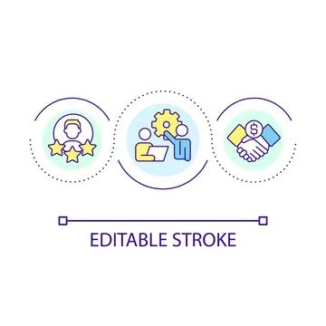 Make deal loop concept icon イラスト素材