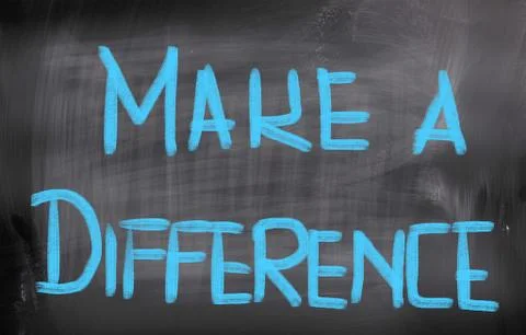 Make a difference concept Illustrazione stock