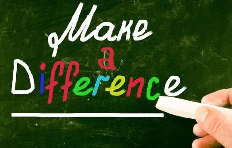 Make a difference concept Illustrazione stock