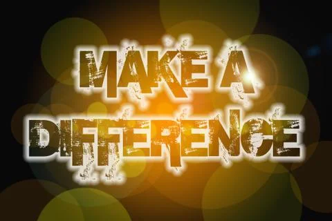 Make a difference concept Illustrazione stock