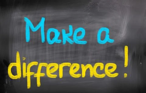Make A Difference Concept Illustrazione stock