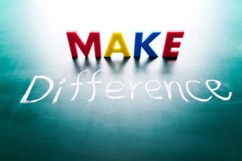 Make difference concept Stockfoto's