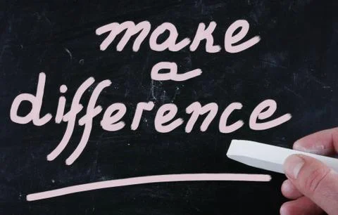 Make a difference Illustrazione stock