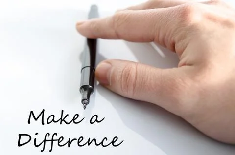 Make a difference text concept Stock Photos