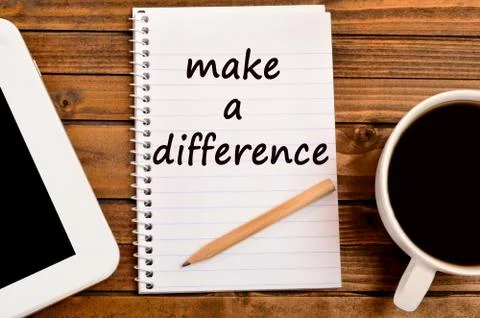 Make a difference words Stock Photos