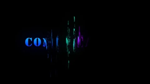 Make digital distored glith intro animation Stock Footage 298955636