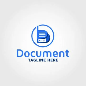 Make document vector logo design template Stock Illustration