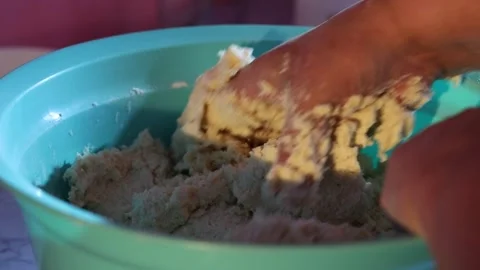 To make dough from white flour 26 Stock Footage 320832766