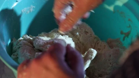 To make dough from white flour 27 Stock Footage 320832793