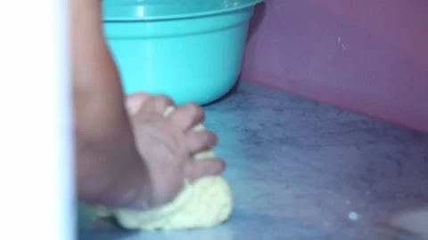 To make dough from white flour 7 Stock Footage 320832549