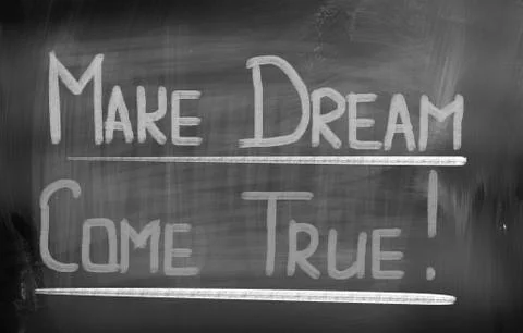 Make dream come true concept Stock Illustration