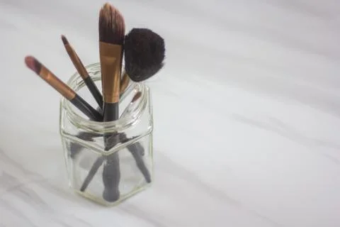 Make up elements on a table Stock Photos
