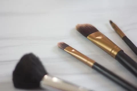 Make up elements on a table Stock Photos