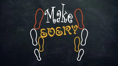 Make every step count motivation quote video Stock Footage 220382911