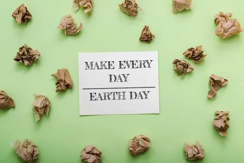 Make everyday Earth Day. Make it a habit Stock Photos