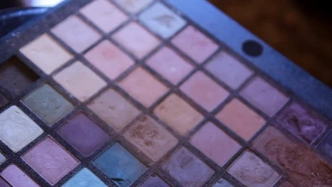 Make up eye shadow colors squares Stock-Footage 92255221