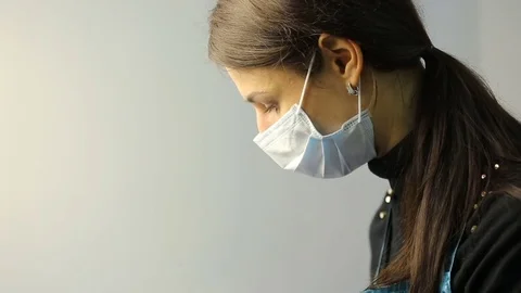 Make up on eyebrows Stock Footage