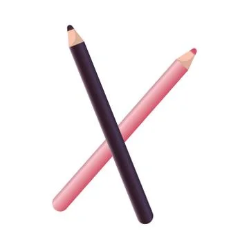 Make up eyeliners elements icons Illustrazione stock