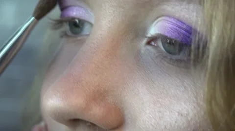 Make-up, eyes, close-up. Stock Footage 64656907