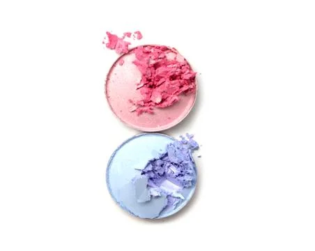 Make-up eyeshadow in box isolated on white background. Stock Photos