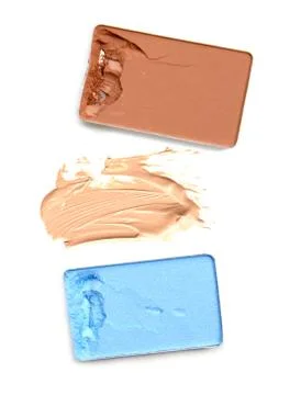 Make up eyeshadows isolated on white isolated on white Stock Photos