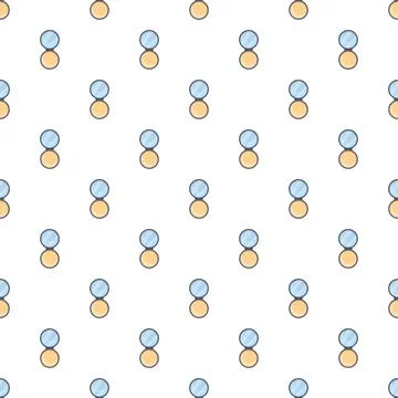 Make up face powder compact seamless pattern Stock Illustration