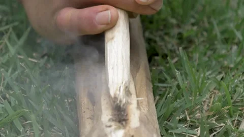 Make fire by pushing wood Stock Footage 172551667