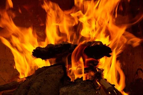 Make a fire with wood Stock Photos