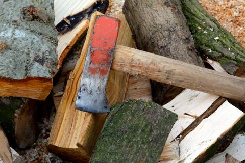 Make firewood Stock Photos