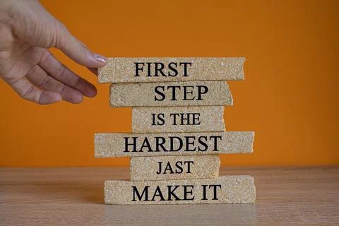 Make first step symbol. Stock Photos