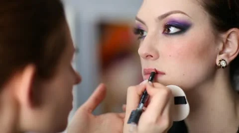 Make-up. Stock Footage