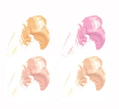 Make-up foundation isolate on white. Stock Photos