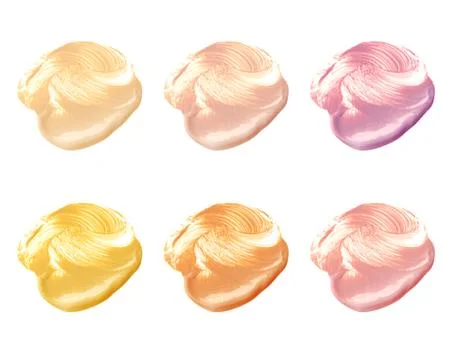 Make-up foundation various colors Stock Photos