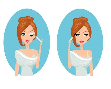 Make-up girl Stock Illustration
