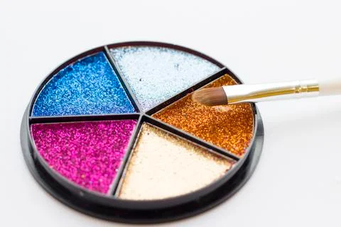 Make up glitter palette Stock Photos