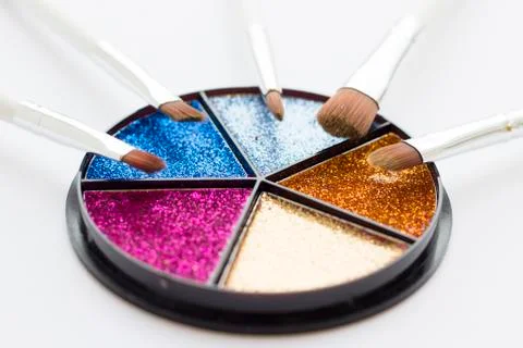 Make up glitter palette Stock Photos